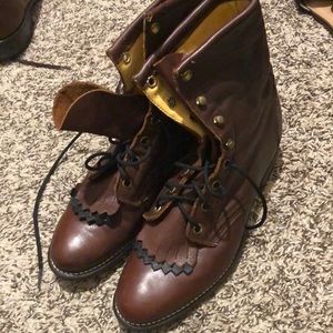 Vintage Laredo lace up kiltie boots!